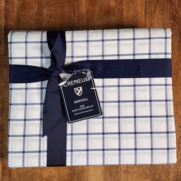 Cremieux King Mini Set Duvet Cover Blue & White - Picture 1 of 4